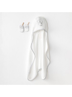 Andywawa Erkek Bebek Havlu Set Towel Set 80X80 cm Muslin Wawa Boys AC24724