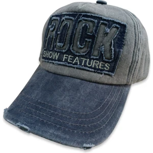 Şapka Market Rock Vintage Gri Lacivert Beyzbol Şapka