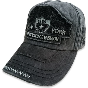 Şapka Market Newyork Vintage Siyah Beyzbol Şapka