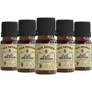 Sek Aroma 5 Adet Tek Kullanımlık Ballı Malt Hazır Karışım Viski Kiti-Ballı Malt Hazır Karışım Viski Aroması 10 ml