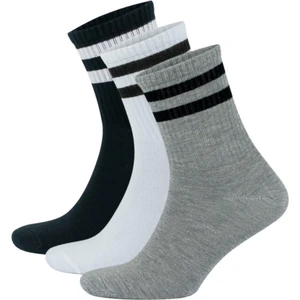 Kral Socks Lüx Kral Erkek Kadın (3 Çift) Çizgili Kolej Tenis Çorabı Pamuklu Terletmez Çorap