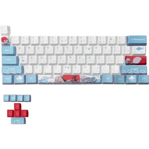 Mx Anahtarları Için %60 Pbt Keycaps Set Profili Mekanik Oyun Klavyesi GK61 64 (Mercan Denizi Japonca) (Yurt Dışından)