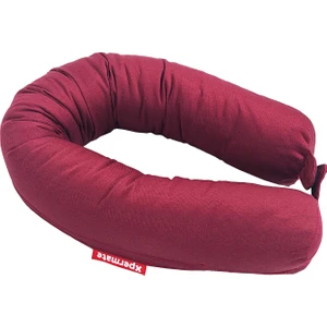 Fermuarlı Seyahat Yastığı Cırt Cırtlı Seyahat Boyun Yastıgı Yolculuk Yastıgı 110CM Bordo