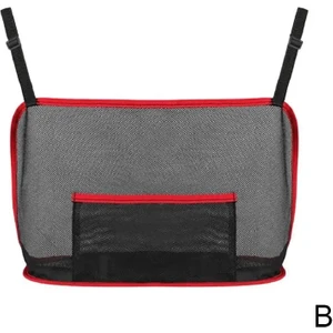 B Büyük Kapasiteli Araba Koltuğu Net Cep Çanta Çanta Tutucu Çanta Organizatör Depolama Pet Net Bariyer Arka Koltuklar Arasında Köpek Kılıfı (Yurt Dışından)