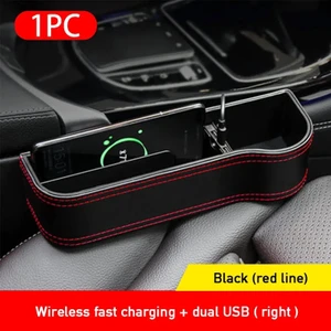 Sağ Taraf Kırmızı Araba Koltuğu Boşluğu Saklama Kutusu Iç Otomatik Çift USB Şarj Cihazı Kablosuz Şarj Oto Koltuğu Yan Düzenleyici Otomobiller Ürünler Aksesuarlar (Yurt Dışından)