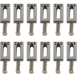 12 Parça Elektro Gitar Köprü Eyer Strat Tele Gitar Değiştirme Için Düz Set (Yurt Dışından)