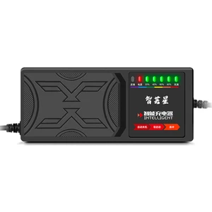 72V 20AH Elektrikli Araç Şarj Cihazı 7 Işık Ekranı Güç Göstergesi Akım Kaçağı Koruması/tam Darbe Ab Tak (Yurt Dışından)