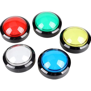 5x Arcade Düğmeleri 60MM Dome 2,36 Inç LED Buton, Atari Makinesi Konsolu Için Mikro Anahtarlı (Yurt Dışından)