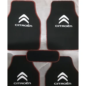 Gökas Auto Citroen C4 Logolu Siyah Çift Katlı Halı Paspas Seti