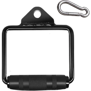 Profesyonel Çelik Siyah Tek El Çekiş Aparatı  - Horseshoe Cable Handle Aparatı - D Handle Bar