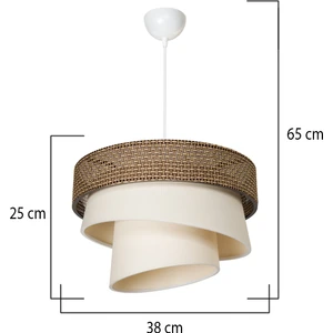 Dorya Sarkıt Kahve Artı Desen - Krem Fınlın
