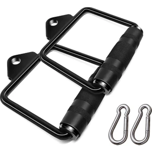 Profesyonel Çelik Siyah Tek El Çekiş Aparatı Çift - Horseshoe Cable Handle Aparatı - D Handle Bar