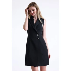 Içi Astarlı Kolsuz Hürrem Uzun Ceket | CKT35288 Siyah