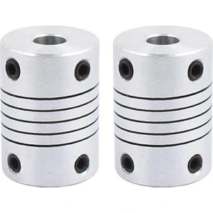 2x 6mm Ila 8mm Şaft Kaplin 25MM Uzunluk 18MM Çap Step Motor Çoğaltıcı Bağlantı Konnektörü 3D Yazıcı Cnc Makinesi (Yurt Dışından)