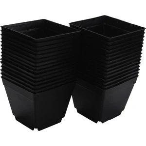 30 Paket 4 Inç Siyah Kare Plastik Bitki Saksıları, Bahçe Için Fide Fidanlık Ekim Ekici Konteyner (Yurt Dışından)