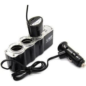 3 Port  1 USB Oto Araç Çakmaklık Çoğaltıcı Çoklayıcı Hub