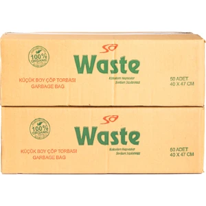 Sa Waste Küçük Boy Çöp Poşeti 40*47 cm 50'li 2 Koli 4000 Adet