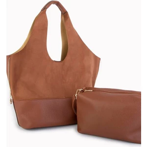 Nas Bag Kadın Omuz Çantası Süet - Taba