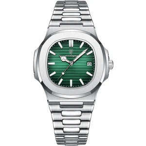 BDJ03100004 Resim Olarak 2023 Yeni Poedagar 613 Lüks Izle Iş Su Geçirmez Erkek Saat Aydınlık Tarih Paslanmaz Çelik Kare Kuvars Erkek Saat Reloj (Yurt Dışından)