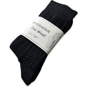 Endemique Studio Endémique Studio The Wool Jet Black-Kadın Çorap