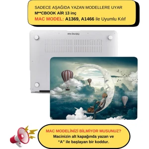 Macbook Air Kılıf 13 inç Focus01NL (Eski USB'li Model 2010-2017) A1369 A1466 ile Uyumlu