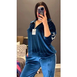 Kadın Kadife Fit Kalıp Şık Eşofman Takımı