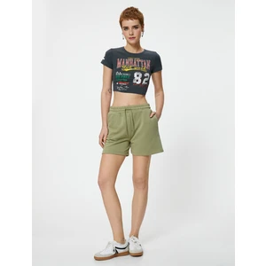 Basic Şort Beli Bağlamalı Cepli