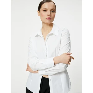 Uzun Kollu Gömlek Düğmeli Slim Fit