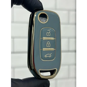 Barkas Elektronik Renault Clio 5 Megane 4 Captur Kadjar Symbol Sustalı Anahtar Kılıfı Gri