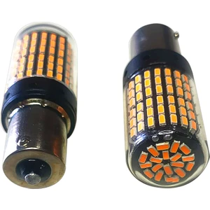 12V 93 144 LED - Tek Duy - Şeffaf Turuncu Ampul