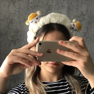 Sumicorn Design Sevimli Kuzu Peluş Makyaj Bakım Spa Saç Bandı Bandana
