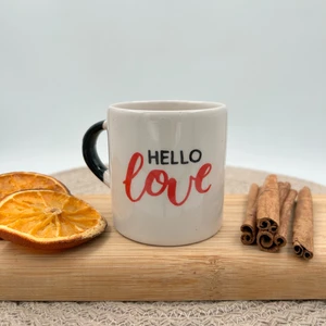 Nakkaş Çini Seramik Kupa Mug Hello Love Baskılı 04