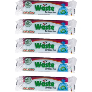 Sa Fresh Sa Waste Orta Boy Çöp Poşeti 55*60 cm  5'li  Rulo 75 Adet