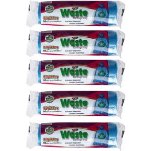 Sa Fresh Sa Waste Büyük  Boy Çöp Poşeti 65*80 cm  5'li  Rulo 50 Adet