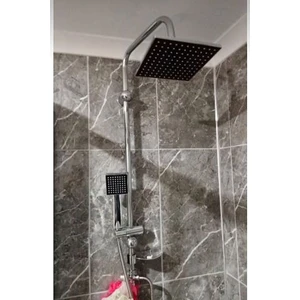 Kare Lüks Paslanmaz Tepe Duş Seti Robot Duş Takımı Duş Set Banyo Fıskiyesi