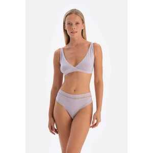 Lila Dantel Detaylı Brıef Külot