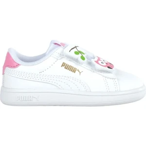Beyaz Kız Çocuk Yürüyüş Ayakkabısı 39728601-PUMA Smash 3.0 Badges V Ps