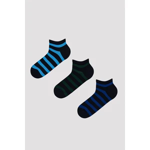 Erkek Blue Stripe 2li Patik Çorap