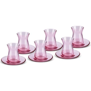 Barbara 6 Kişilik 12 Parça Çay Seti Pembe