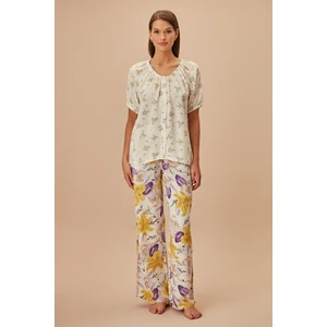 Lila Maskülen Pijama Takımı