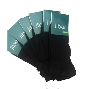 Erkek Partik Çorap Bambu Ipligi 6 Adet  Siyah