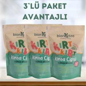 Kırt Kırt Glütensiz ve Vegan  Kinoa Cipsi 30 G x 3 Adet