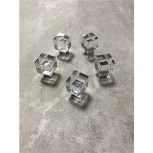 Sözer Orman 20MM Küp Kristal Krom Düğme Mobilya Kulp