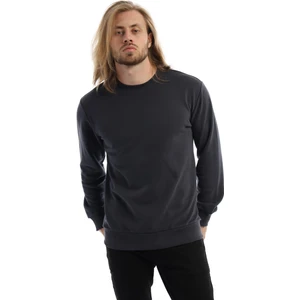 Polo State Erkek 3 İplik Pamuklu Regular Fit Basic Bisiklet Yaka Füme Sweatshirt