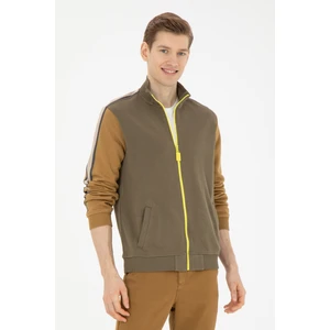 U.S. Polo Assn. Erkek Haki Hırka (Örme) 50270879-VR027