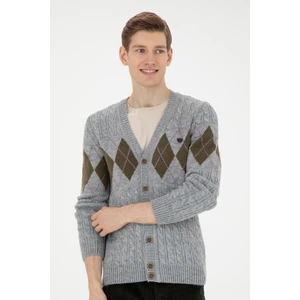 U.S. Polo Assn. Erkek Gri Melanj Hırka (Triko) 50270991-VR086