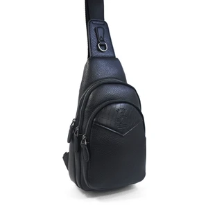 EN Deri Erkek Siyah Çapraz Askılı Kulaklık Çıkışlı Çapraz Erkek Omuz Çantası