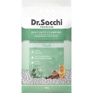 Dr.Sacchi Bentonit Fresh Kedi Kumu 10 Lt