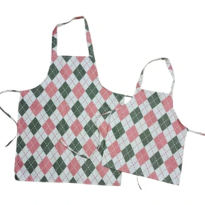 Ak Indigo Anne Kız Önlüğü Baba Oğul Mutfak Önlüğü