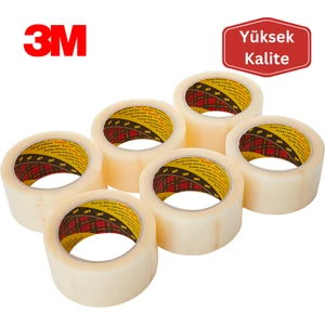 3m 371 Şeffaf Koli Bandı 45mm x 100m - 6 Adet